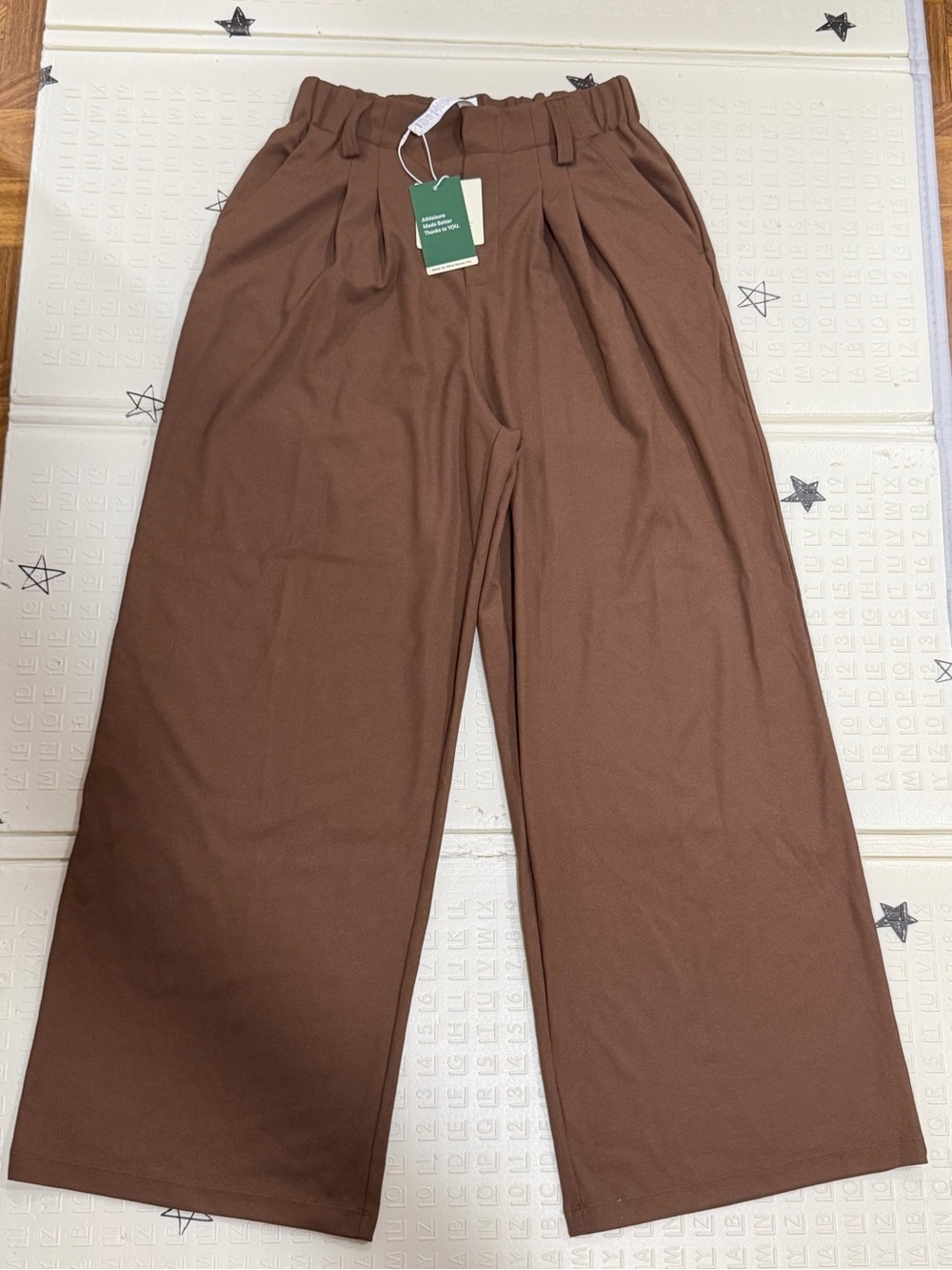 HALARA Brown Wide-Leg Pleated Pants